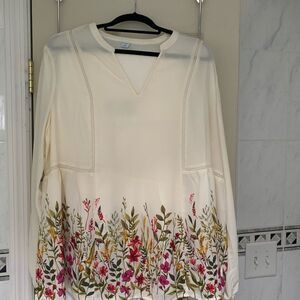 Old Navy Top Boho Floral Flowers Tunic